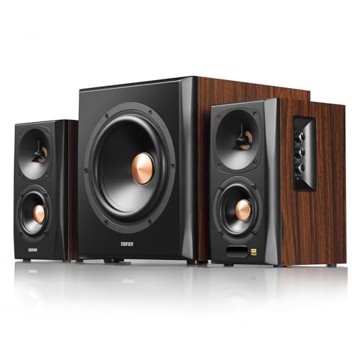 Edifier S360DB Bluetooth Bookshelf Speaker with Subwoofer, Wireless Speakers with 155W RMS Output, Premium 2.1 Audio System for Gaming Rooms, Living Room, and Dens by Edifier - Used condition - US$559.99
