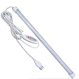 BHCLIGHT USB Powered Portable Dimmable（Max 600lm,14inch,White,48 led） 5V 5W light 3 Color Temperature For Under Counter/ Kitchen/Bookcase/Closet/Cabinet/Showcase/Work Table/Storage Shelf Lighting