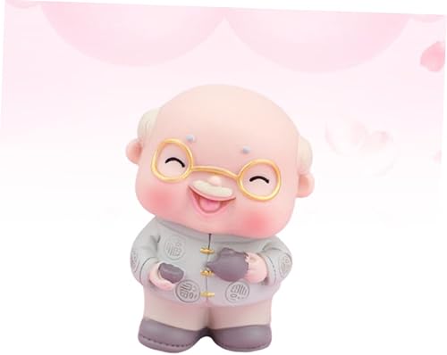 Miniatura 2 de Decoración creativa de PVC para tartas, estilo de anciano, figura de abuelo, juego de decoración de pastel Mr y Topper