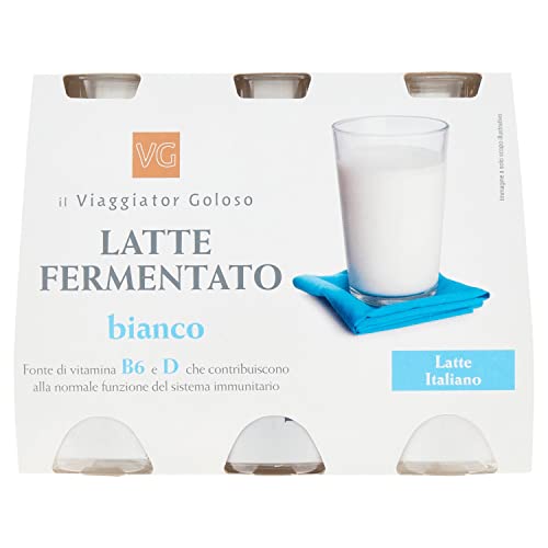il Viaggiator Goloso Latte Fermentato, Fonte di Vitamina B6 e D, 6 x 100g