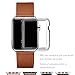 POWER PRIMACY Bands Compatible with Apple Watch Band 38mm 40mm 42mm 44mm, Top Grain Leather Smart Watch Strap Compatible for Men Women iWatch Series 6 5 4 3 2 1,SE(Brown/Silver, 38mm/40mm)