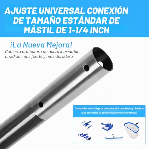 Miniatura 6 de Doben Poste De Piscina De Fibra De Carbono, Poste Telescópico De Piscina De 1,12 A 3,65 M 3,7 A 12 Pies , Poste Telescópico Profesional Para Piscina, Varillas De Limpieza Para Red De Skimmer, Para