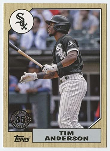 2022 TOPPS 1987 TOPPS 35TH ANNIVERSARY #T87-11 TIM ANDERSON CHICAGO WHITE SOX BASEBALL OFFICIAL TRADING CARD OF THE MLB