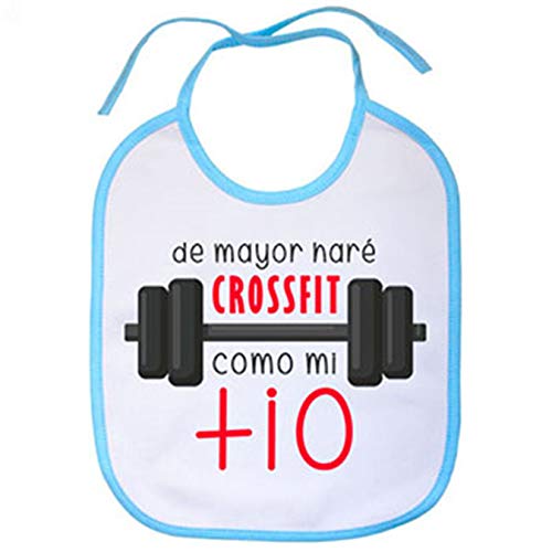 Babero De mayor haré crossfit como mi tío - Celeste