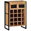 vidaXL Weinregal fÃ¼r 16 Flaschen Massivholz Mango, Weinflaschenregal, WeinstÃ¤nder, Weinschrank, Weinhalter, Flaschenregal, Weinregal KÃ¼che