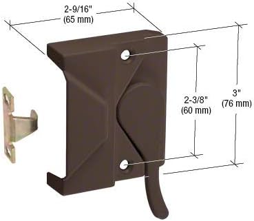 CRL Bronze Left Hand Casement Window Lock 2-3/8; Screw Holes H3572