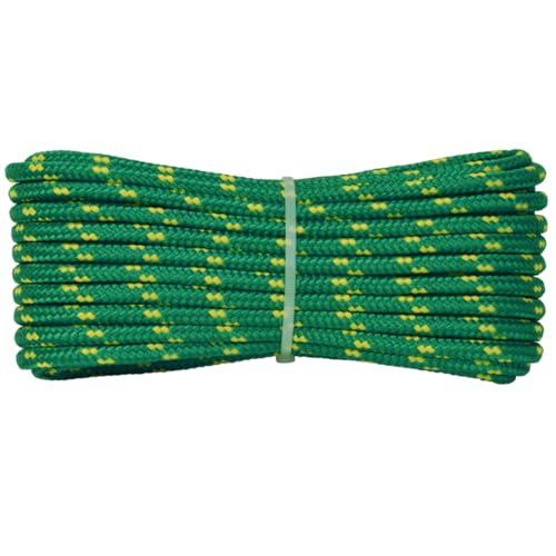 006006237 Treccia Surf Verde, 6 mm - 20 mt, Corda intrecciata multiuso resistente ai raggi U.V. e all'abrasione, per attività all'aperto, giardino, mare, guinzagli e fai da te, rottura 350 kg