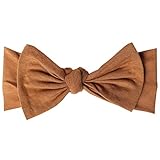 Copper Pearl Baby Stretchy Soft Knit Headband Bow"Camel"