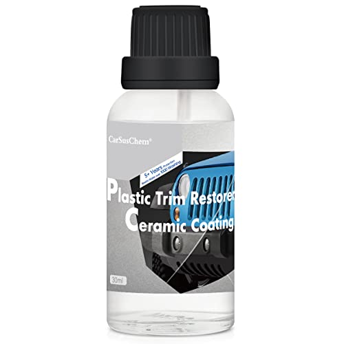 Plastic Restorer -Professional Car Trim Restore Ceramic Coating, Plastic Refreshing Coat Kit,Not A Dressing,1000 Washes,Plastic Protects & Renew，30Ml #TOP12