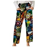 ✧Hosen Damen Weite Hose Sommerhose Schlaghose High Wasit Bootcut Yoga Hose Gummibund Freizeithose Elegante Business Hosen Gestreifte Palazzo Hose Sommerhose Haremshose Locker Hose Boho Lang Weite Bein Hippie Hose Jogginghose Strandhose Pyjamahose Hosenrock Pumphose Pluderhosen Einfarbig Slim Fitness Jegging Loose Hohe Casual Sommer Leinenhose Frauen Jogger Sporthosen Traininghose Hose Gummizug Business Anzughosen