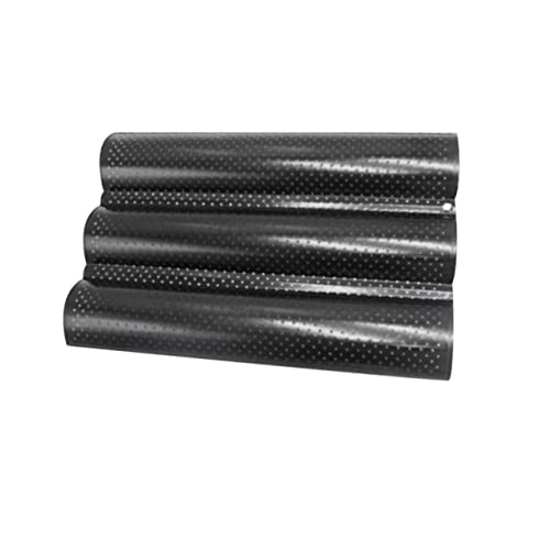 BEBEMOKO Baking Wave Bread Stick Pan Slot Nonstick Kitchen Tool for French Bread Black Design for to Clean