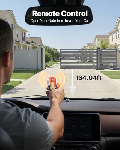 VEVOR Automatic Gate Opener, 1200W Electric Sliding Gate Opener for Doors up to 65.6ft 5732lbs, Chain Drive Rolling Door Motor with Infrared Sensor & 2 Remote Controls, Driveway Gates Opening System - Thumbnail 3