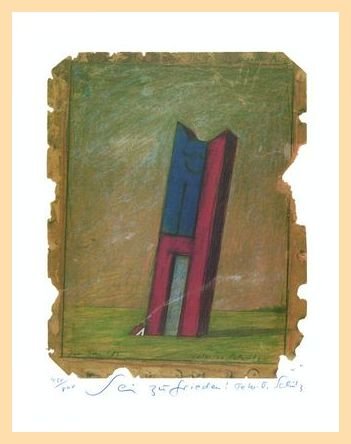 Germanposters Peter-T Schulz - Póster artístico con marco de madera natural