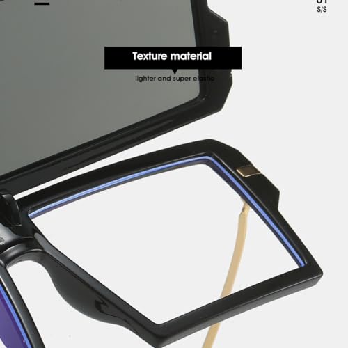 Flip Sunglasses Women's Mirror Retro Oversized Sun Glasses Men Luxury Retro Flap Shades3