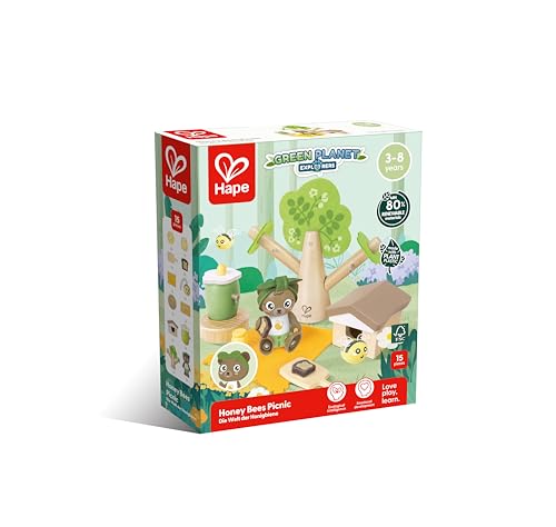 Hape Green Planet - Penny E Il Picnic Delle Api - Set Di Gioco Per Piccoli Amanti Della Natura Dai 3 Anni In Su Con Personaggi, Arnia E Set Picnic - 5