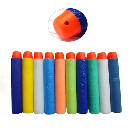 Image of VERAT Hollow Out Soft Foam Refill Darts for N-Strike Elite Series Blasters Soft Foam Refill Darts for Nerf N-Strike Elite Hollow Safe & Durable Darts Premium Foam Bullets(Multicolor, Pack of 200)