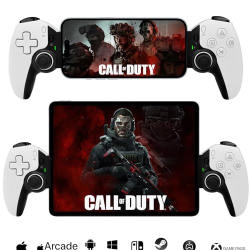 Wireless Controller for iPad, Tablet, iPhone/Android/PC/Switch/PS3/PS4 Gamepad Joystick with Turbo, Supports Mobile Cloud Game, Streaming on PS5/PS4/Xbox/PC, iPhone 15/14, COD