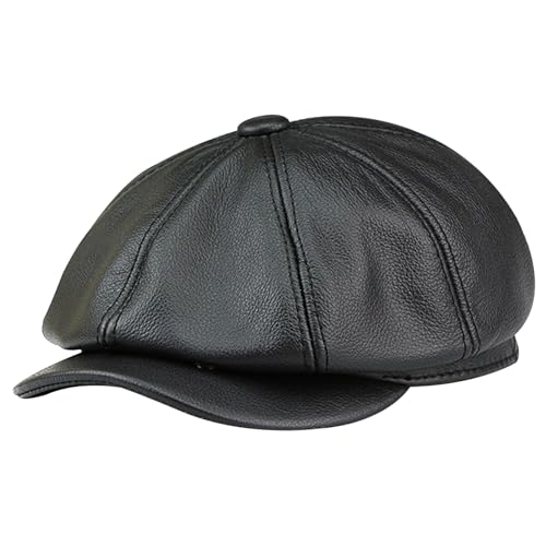Casquette gavroche hommes grande taille XXL pour tête large en cuir
