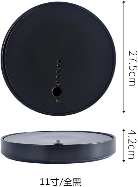 Dry ice Sushi Tray, Ceramic sashimi Sushi Steak plate, Ceramic plate, Japanese sashimi, Dry ice food bowl, 11 inches (black on black lid)