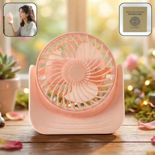 Image of Normalee Plug and Play Silent Desktop Mini Fan with Adjustable Tilt Head | Compact Table Fan for Office Desk, Study Table & Bedroom | Low Noise Personal Cooling Fan (1 Pc)