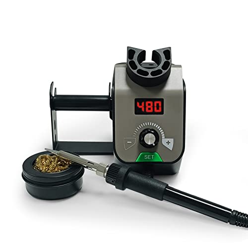 Atetool Soldering Station Kit 60W 110V Auto Standby Sleep Temperature Locking,°C/ºf Conversion Solder Iron Stations With Digital Display,5 Replacement Soldering Tips Solder Sucker Ae689C #TOP3