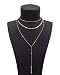 Boosic Multilayer Pendent Necklace Tiny Shiny Disc Choker Y Lariat Necklace For Women Gold Tone
