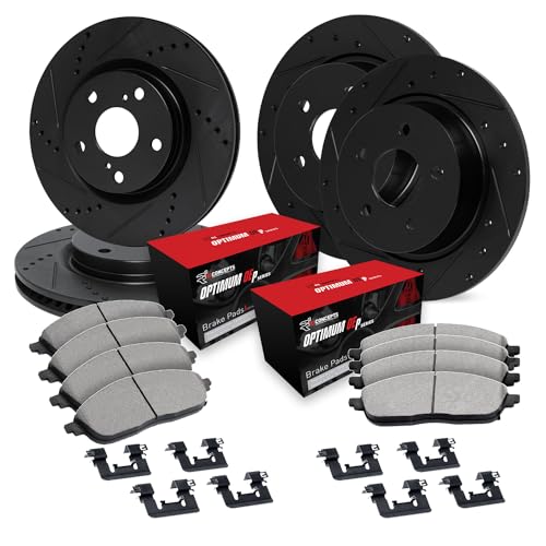Image of R1 Concepts Front and Rear Brake Kit Fits 2007 Dodge Caliber