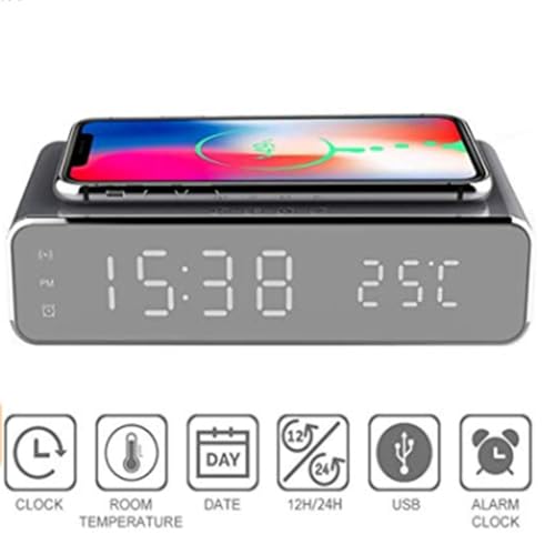 Despertador digital para dormitorio que elimina cables en la mesilla 5