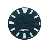 Youngran Compatibile con quadrante luminoso verde 28.5mm for NH35. Accessori for orologio movimento leisurely (Color : Black)