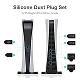 GRAUGEAR Wysokiej jakości zestaw filtrów przeciwpyłowych do PS5, PS5 Slim i Pro z silikonowymi pokrywkami i szczotkami czyszczącymi dla dłuższej żywotności i lepszej wydajności