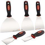 MaxoPro Professional Putty Knife Set – 5Pcs Durable Putty Knife Scrapers for Drywall Spackle, Filing