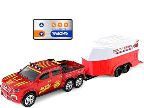 Image of Mini Alloy Off-Road RC Car for Kids 6+ 1:64 Scale Remote Control Car Toys Strip Lights, 2.4Ghz, USB Rechargeable (Red)