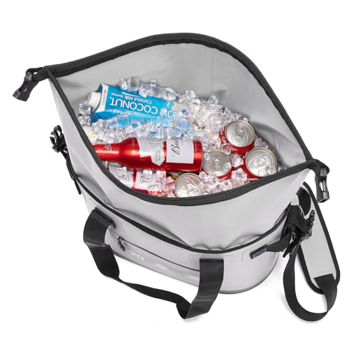 Image of Vogano Soft Cooler Bag - Insulated Leak-Proof Cooler Bag with Roll-Top Waterproof Seal ,Portable Ice Chest for Camping, Beach, Travel, Picnics ,12HR Cold Retention