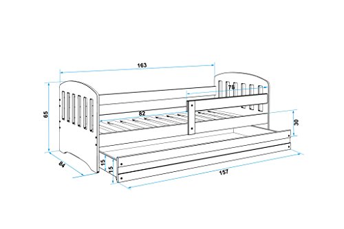 Letto Singolo Classic 160X80 con cassettone