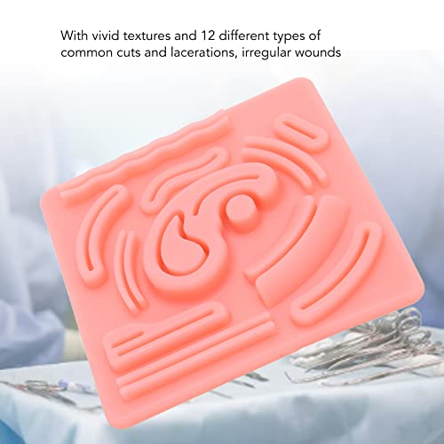 Image of Silicone Laparoscopic Suture Simulation Pad, 3D Laparoscopic Suture Pad Laparoscopic Trainer with Pre Cut Wounds for Medical Student Doctor