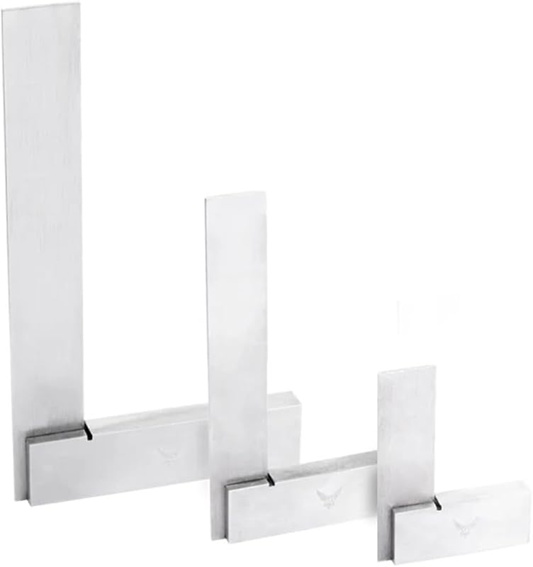 PEC Tools Machinist Square, Set Pack 2"/4"/6", 90 Degree Right Angle Steel
