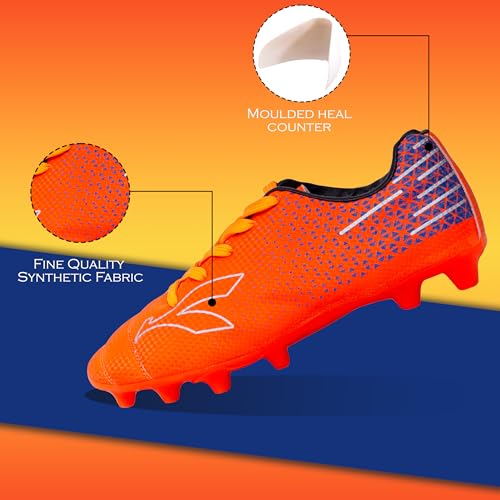 Image of KONEX Storm Studded Football Shoes for Boys | Waterproof Inner Lining with Lightweight Sole & Snug Fit Technology
