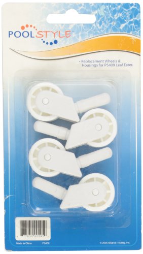 Poolstyle PS456 4-Pack Wheels and Housings for Poolstyle PS409/439 Wheel Model Leaf Eater
