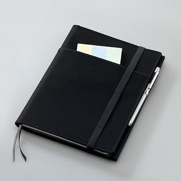 KOKUYO Note Cover Planner Systemic Ring Notebook Compatible Black A5 B-Ruled 50 Sheets NO-685B-D