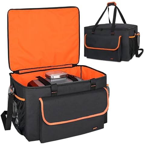 ZIOZERTT Woodfire Grill Carry Bag Compatible with Ninja OG701 OG751 Grill Smoker, Woodfire Grill Carry Case Compatible with Ninja Woodfire Grill Accessories,Bag Only (Black) Cover