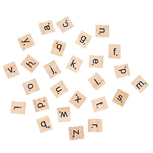 Wooden Tiles, 2 Set Wood Letter Tiles Letters Crafts English Words miniatura 6