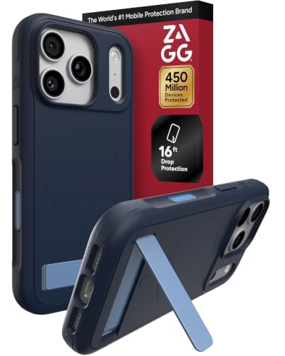 ZAGG Sedona Phone Case with Stand for iPhone 18 Pro/ 17 Pro, Blue