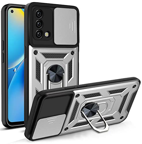 bojioderf Compatible with Samsung Galaxy A51 5G Case,Compatible with Samsung Galaxy A51 5G SM-A516F Magnetic Bracket [PC+TPU] 2 in 1 Slide Lens White
