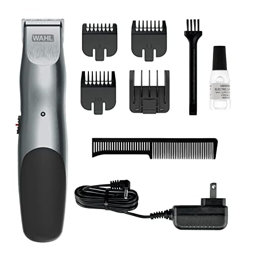 Wahl Groomsman Aparador de barba com ou sem fio para homens – Kit de cuidados recarregáveis para pelos faciais – Aparador e aparador de barba – Modelo 9918-6171V