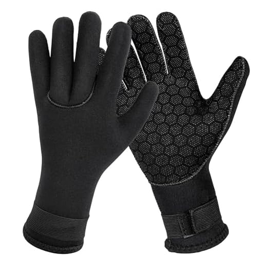Risipu 3 mm Neopren-Handschuhe für Damen und Herren – Thermo-Anti-Rutsch-Neoprenanzug-Handschuhe mit verstellbarer Handschlaufe, ideal zum Tauchen, Schnorcheln, Kajakfahren, Surfen und Schwimmen (XXL)
