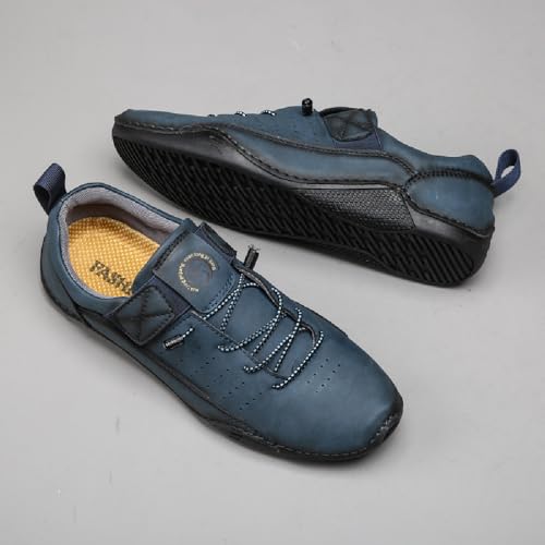 Mens Lace Up Casual Shoes Lightweight Walking Oxfords Comfortable Non-Slip Driving Shoes Breathable and Fashionable 5