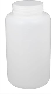 Aexit 2500ml Plastic Flasks Wide Mouth Round Seal Liner Reagent Bottle Sample Cell Culture Flasks Bottle White