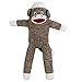 Pet Qwerks Sock Monkey Plush Interactive Dog Toy with Squeakers