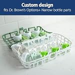 Dr. Brown's Dishwasher Basket for Small Baby Bottle Parts, Pacifiers, and Accessories, Clean, Store and Organize Newborn Essentials, BPA free, Green