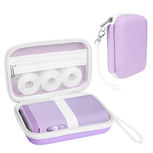 Image of Teyomi Case Compatible with NELKO P21, for NIIMBOT D110, for JADENS D110 Label Maker, Hard Shell Storage Bag-Purple (Box Only)